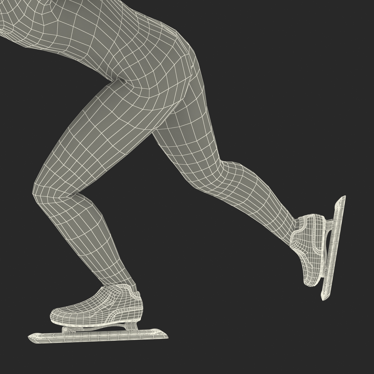 Speed Skater Generic Pose 2 3D