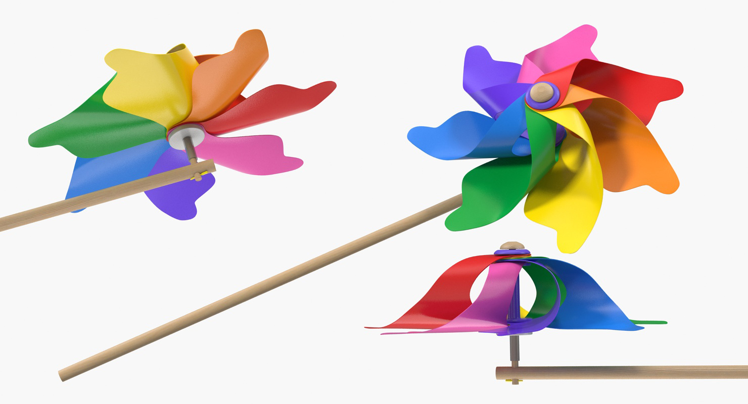 3D Pinwheel Rainbow