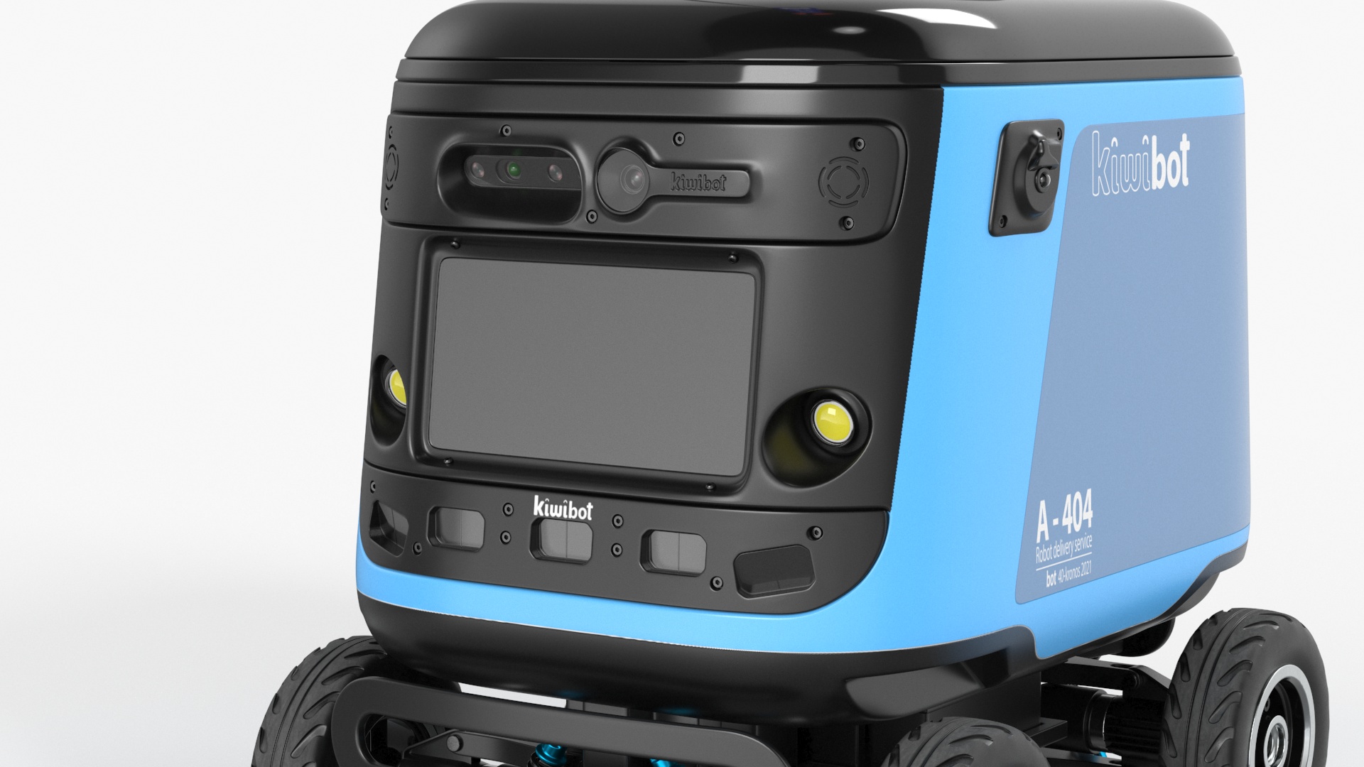 3D Sleeping Delivery Robot Kiwibot Cyan