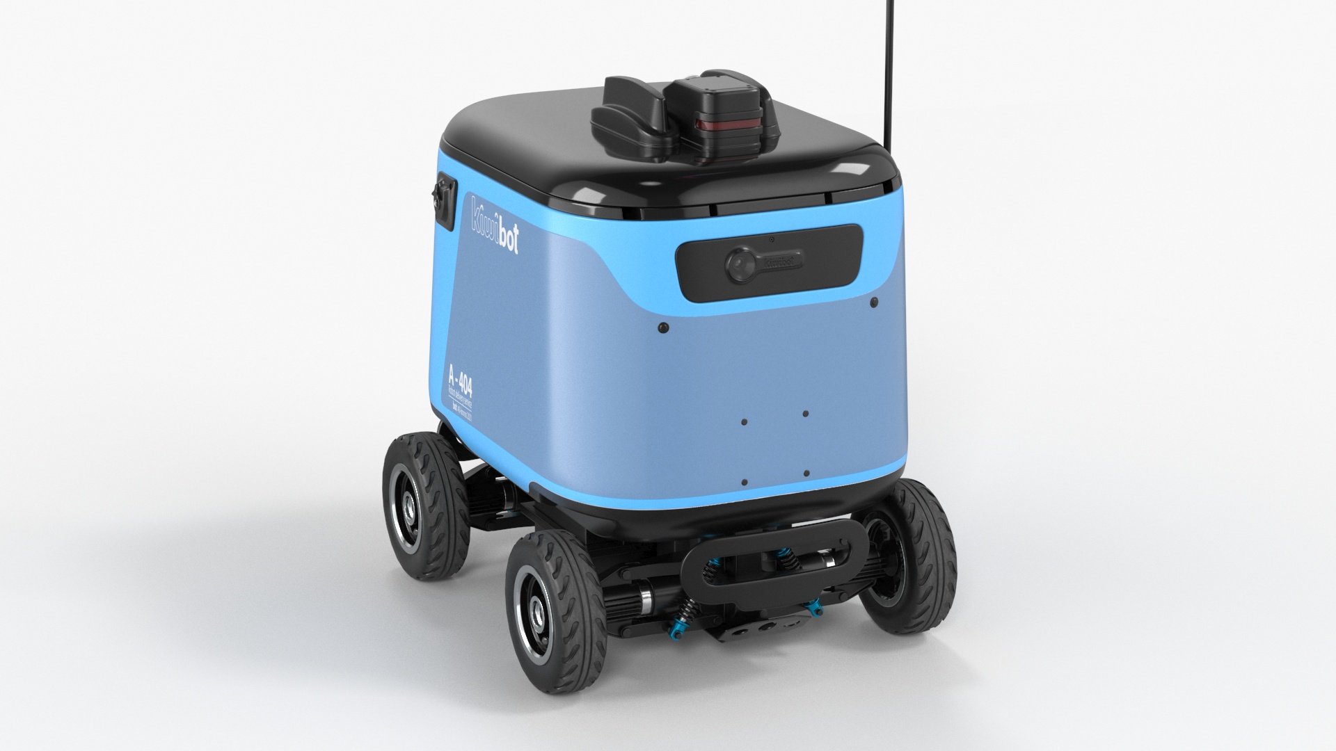 3D Sleeping Delivery Robot Kiwibot Cyan