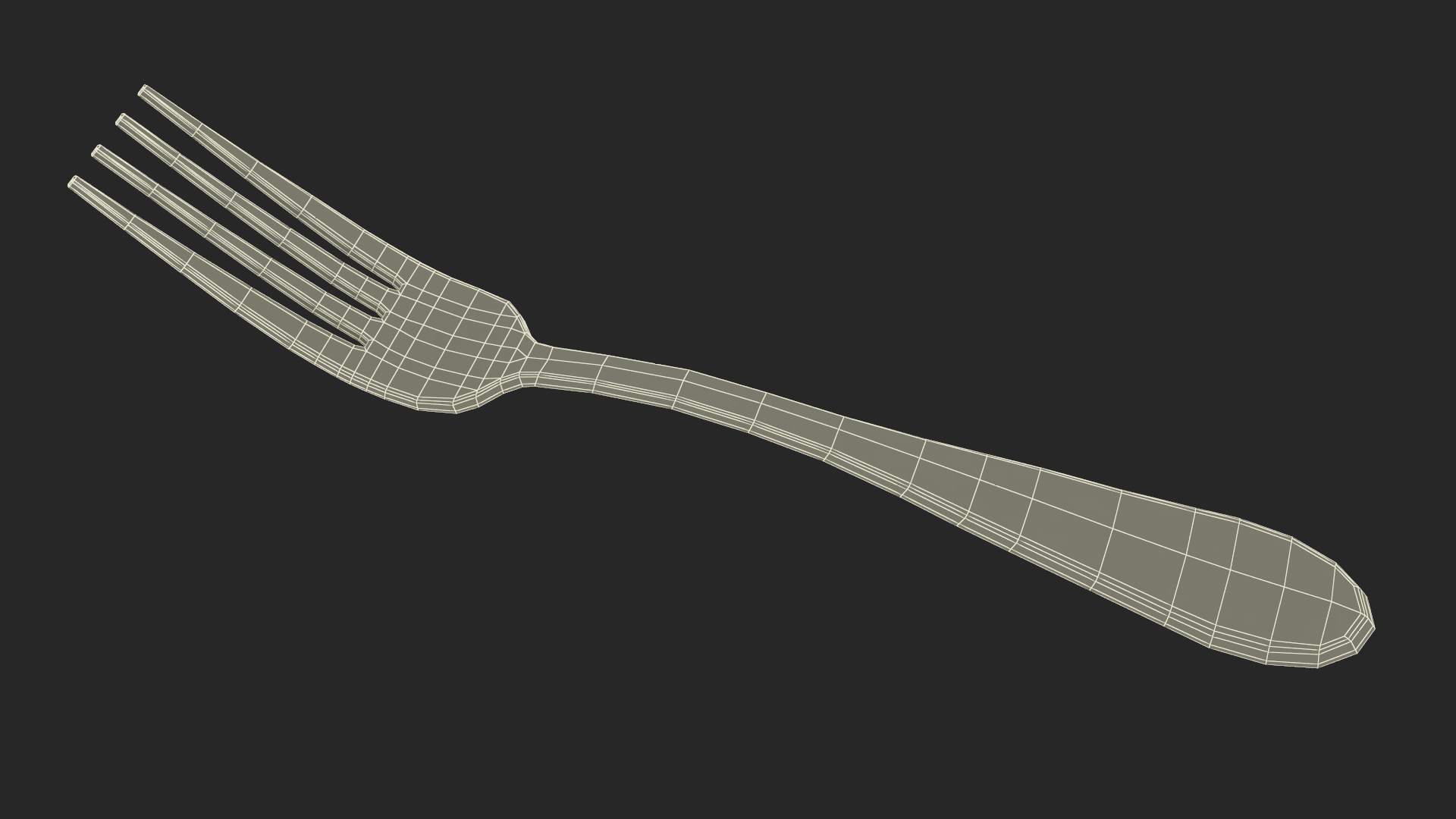 3D Silver Fork