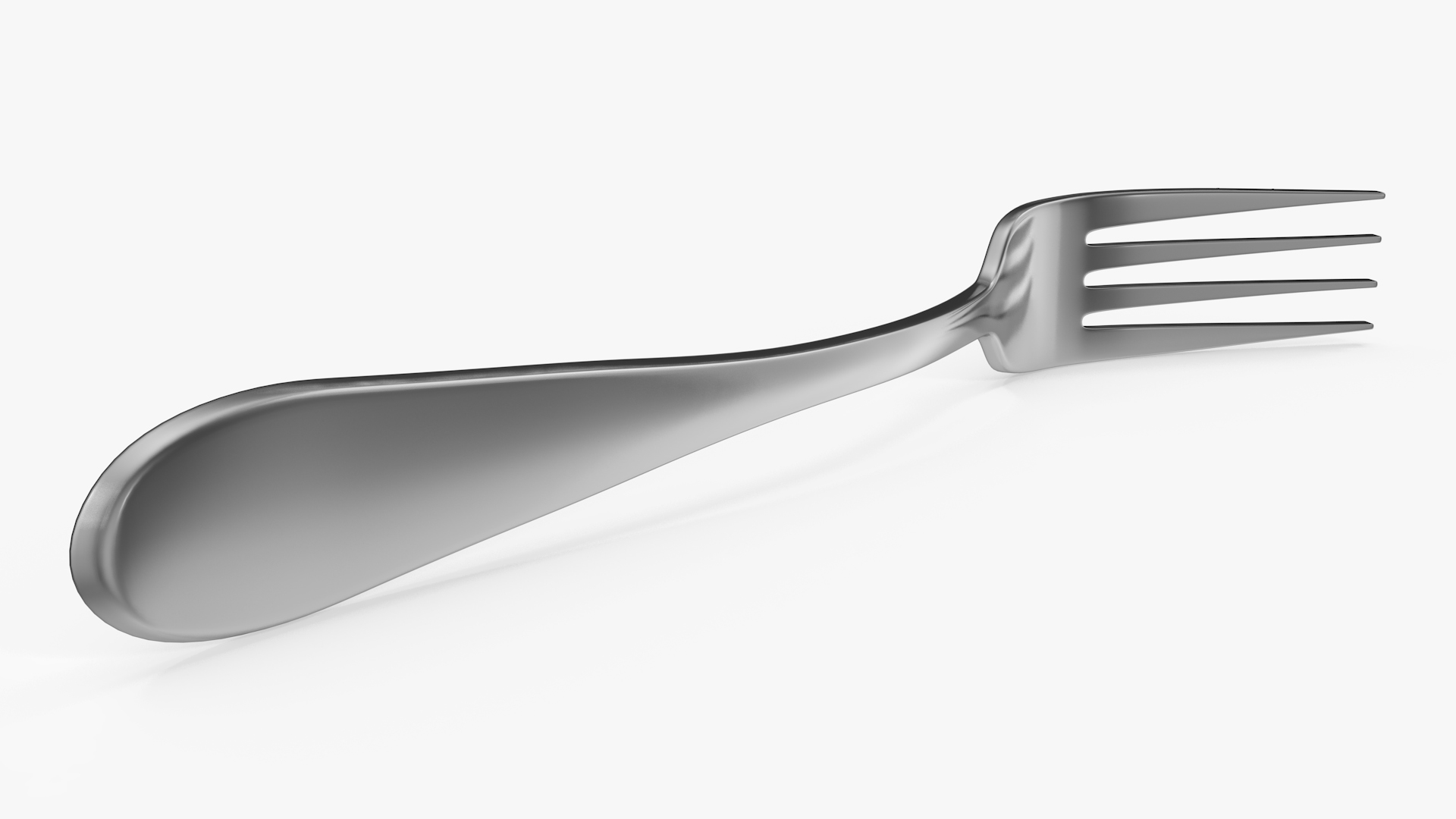 3D Silver Fork