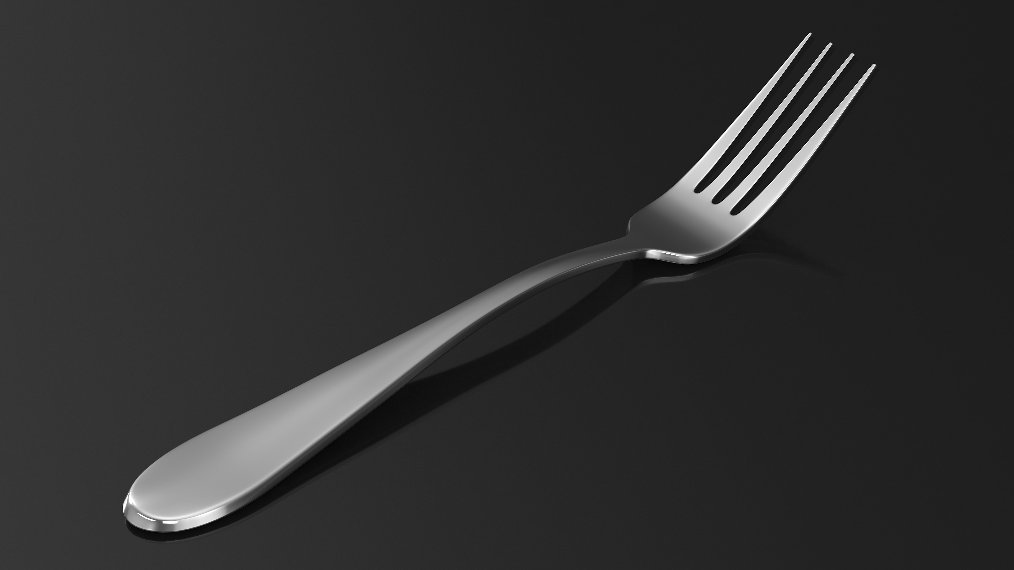 3D Silver Fork