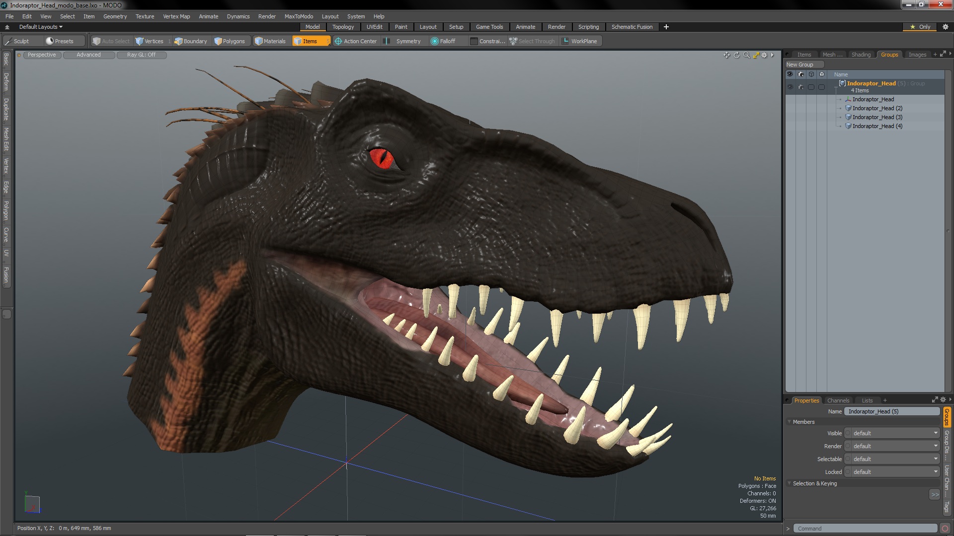 3D model Indoraptor Head