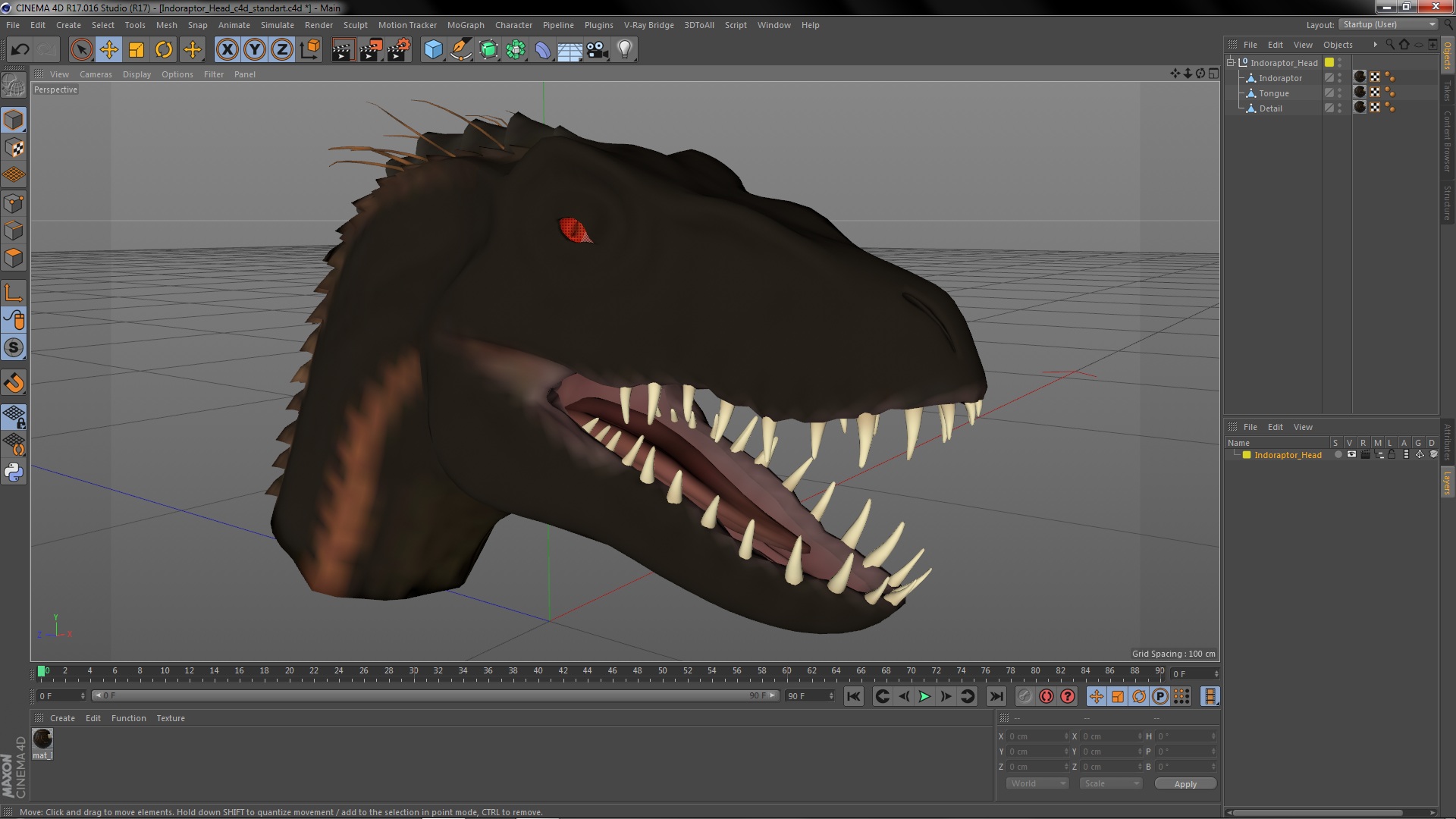 3D model Indoraptor Head