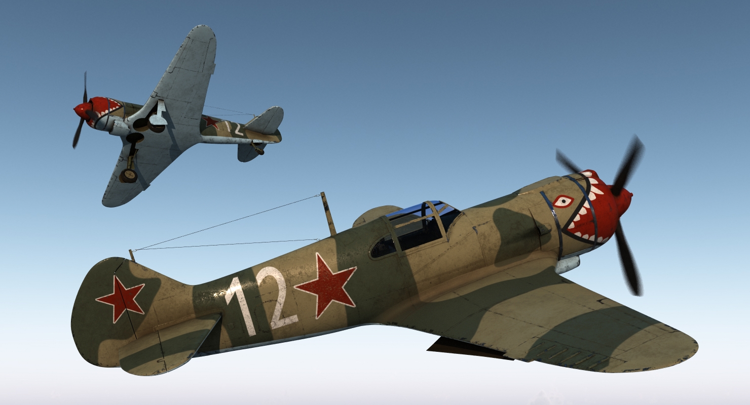 3D La 5 WWII Soviet Fighter Aircraft model