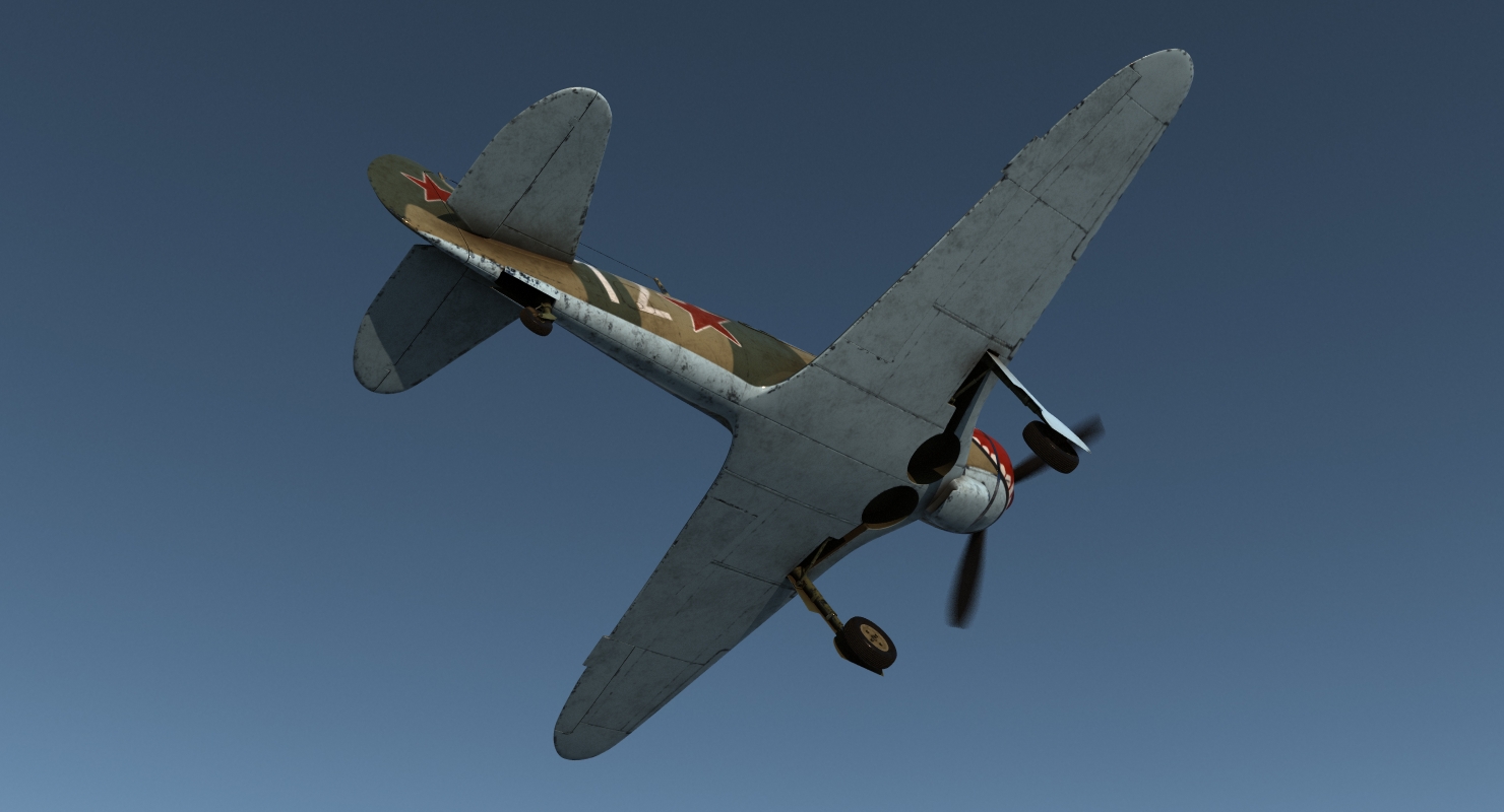 3D La 5 WWII Soviet Fighter Aircraft model