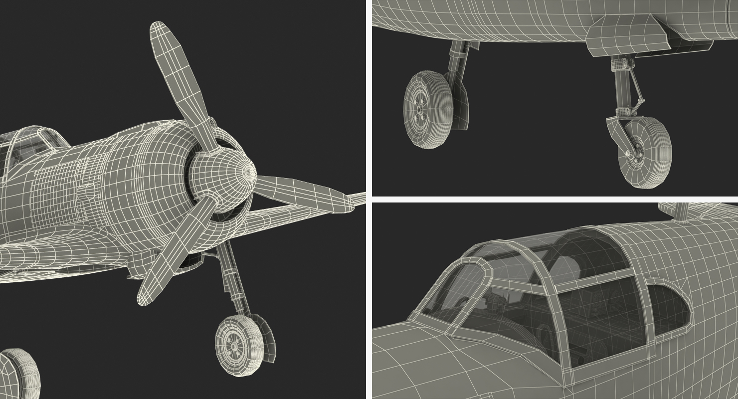 3D La 5 WWII Soviet Fighter Aircraft model