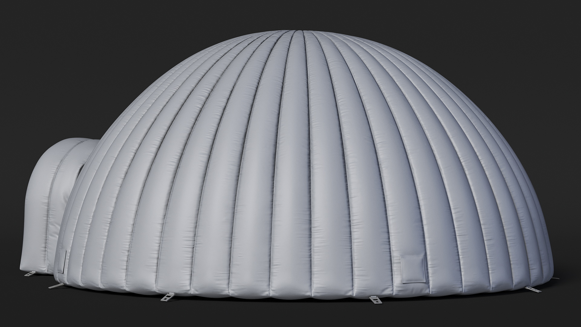 3D Inflatable Igloo Tent Open Grey