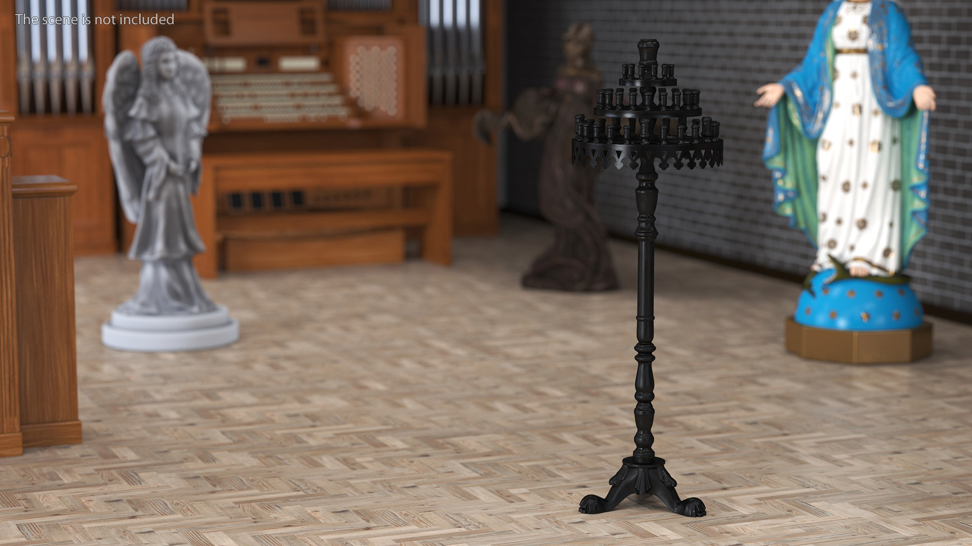 3D Cast Iron Candle Holder model