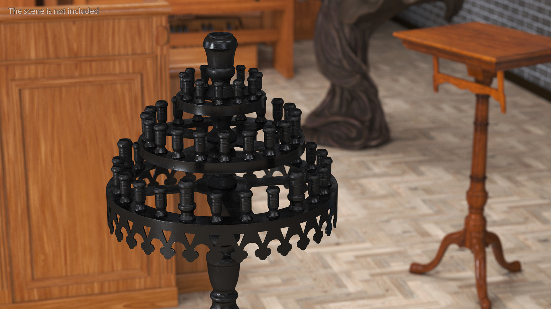 3D Cast Iron Candle Holder model