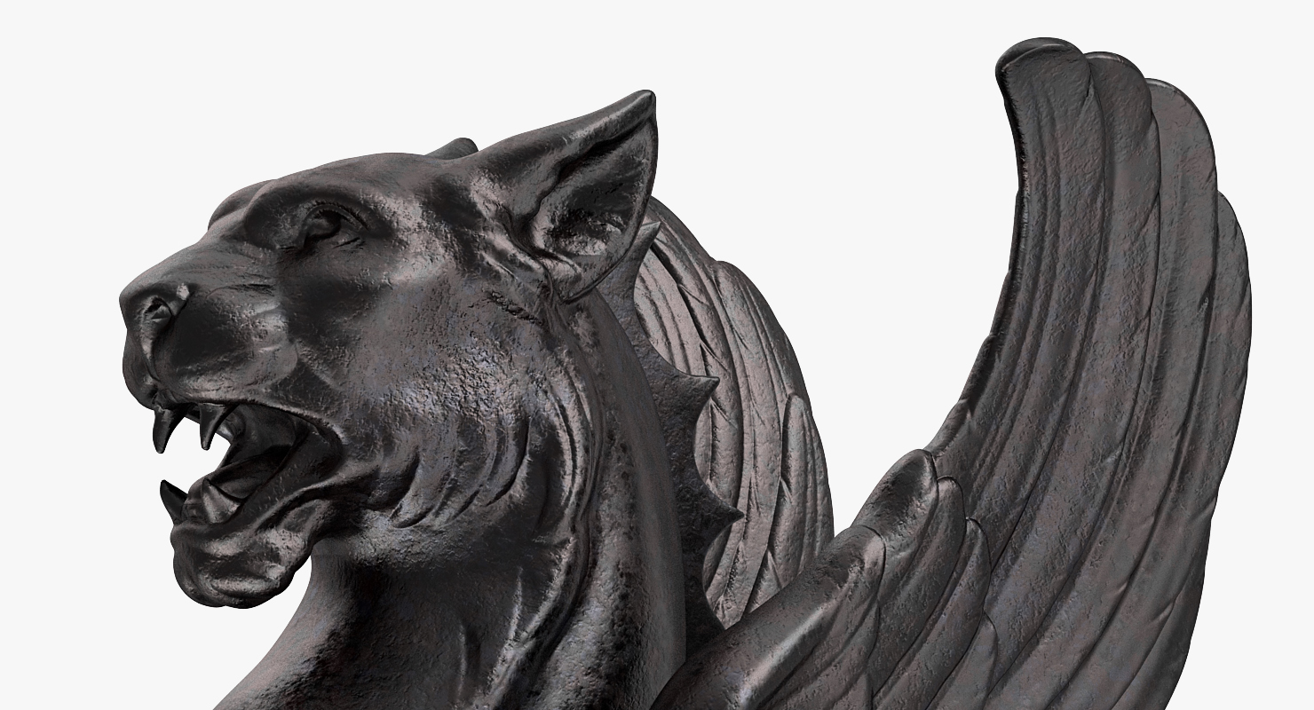 3D Bronze Griffin Statue