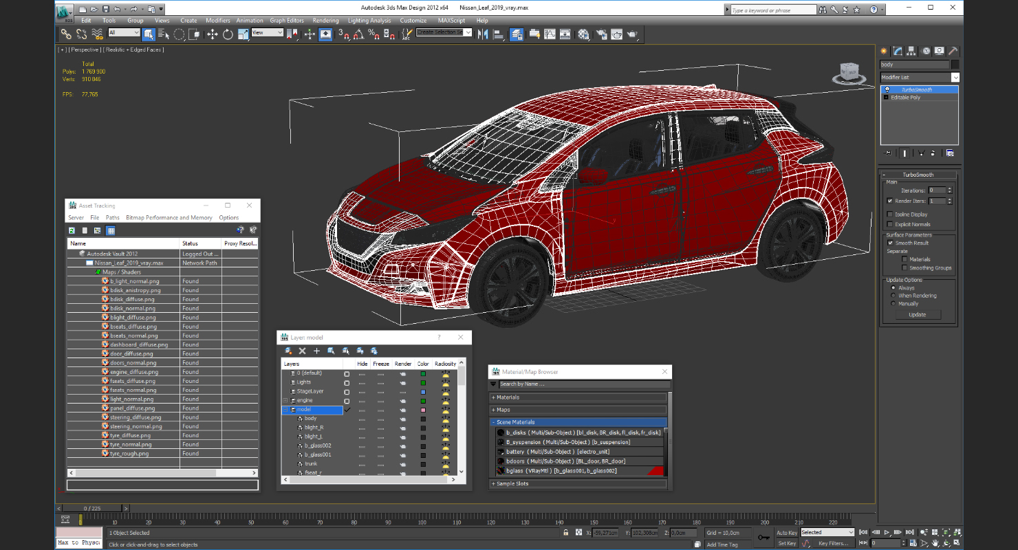 3D Nissan Leaf 2019