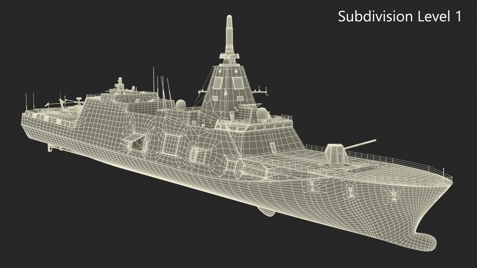 3D Japanese Mogami Class Frigate FFM-2 with Helicopter Rigged model