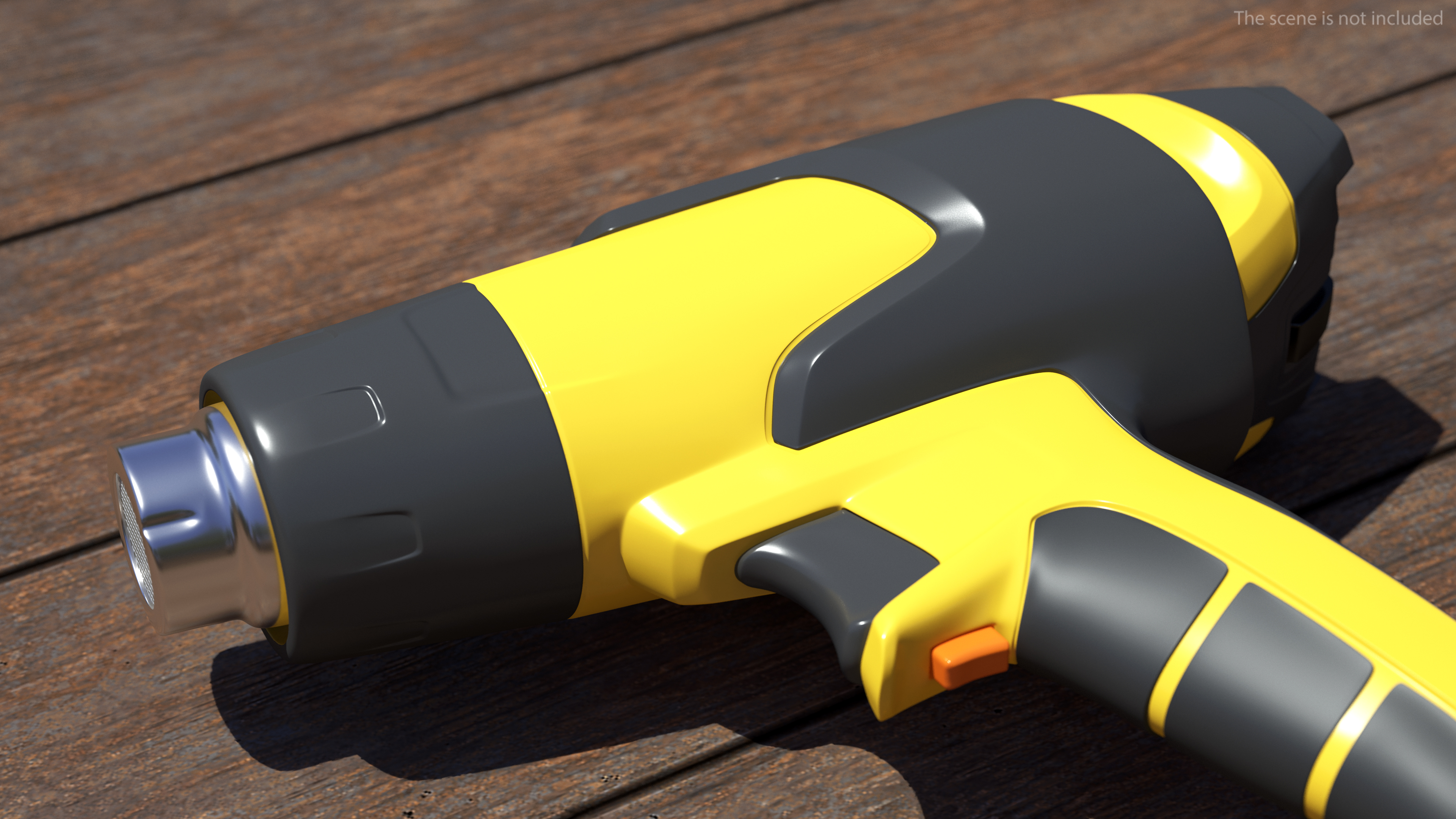 Yellow Heat Gun Cordless 3D model