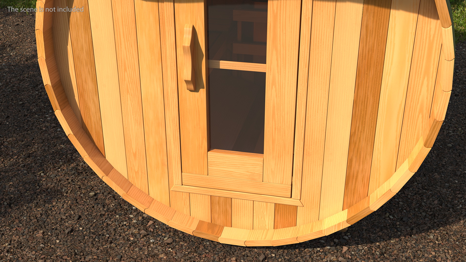 Wooden Barrel Outdoor Sauna 3D