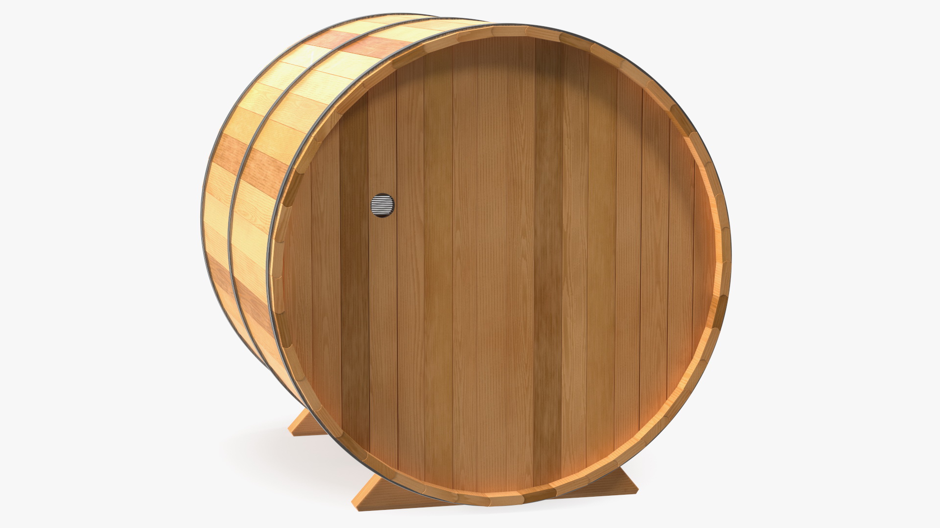 Wooden Barrel Outdoor Sauna 3D