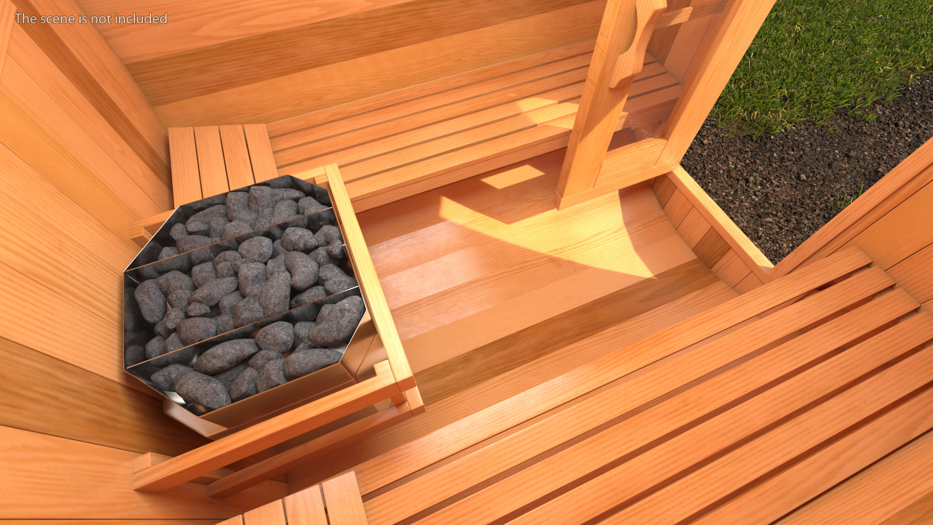 Wooden Barrel Outdoor Sauna 3D