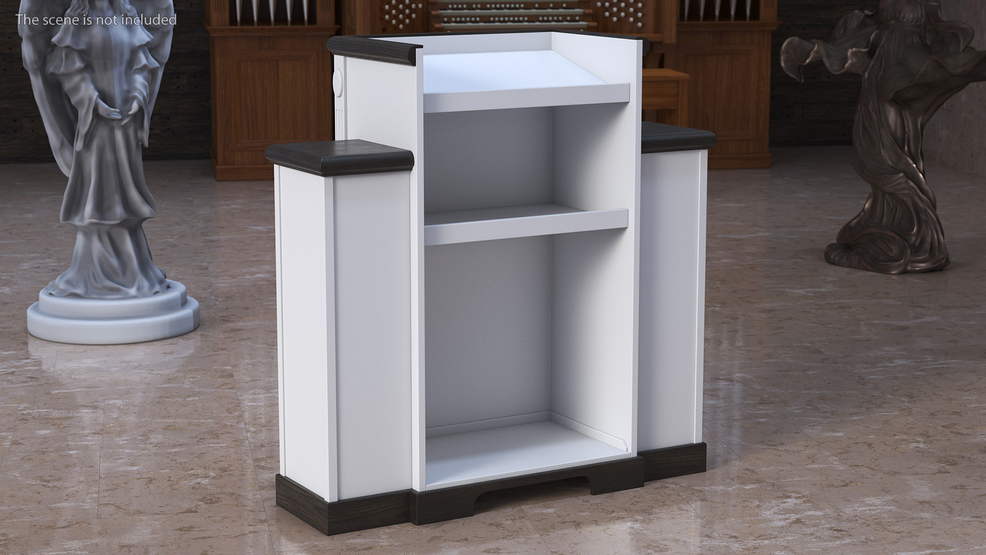 Church Furniture Pulpit White 3D model