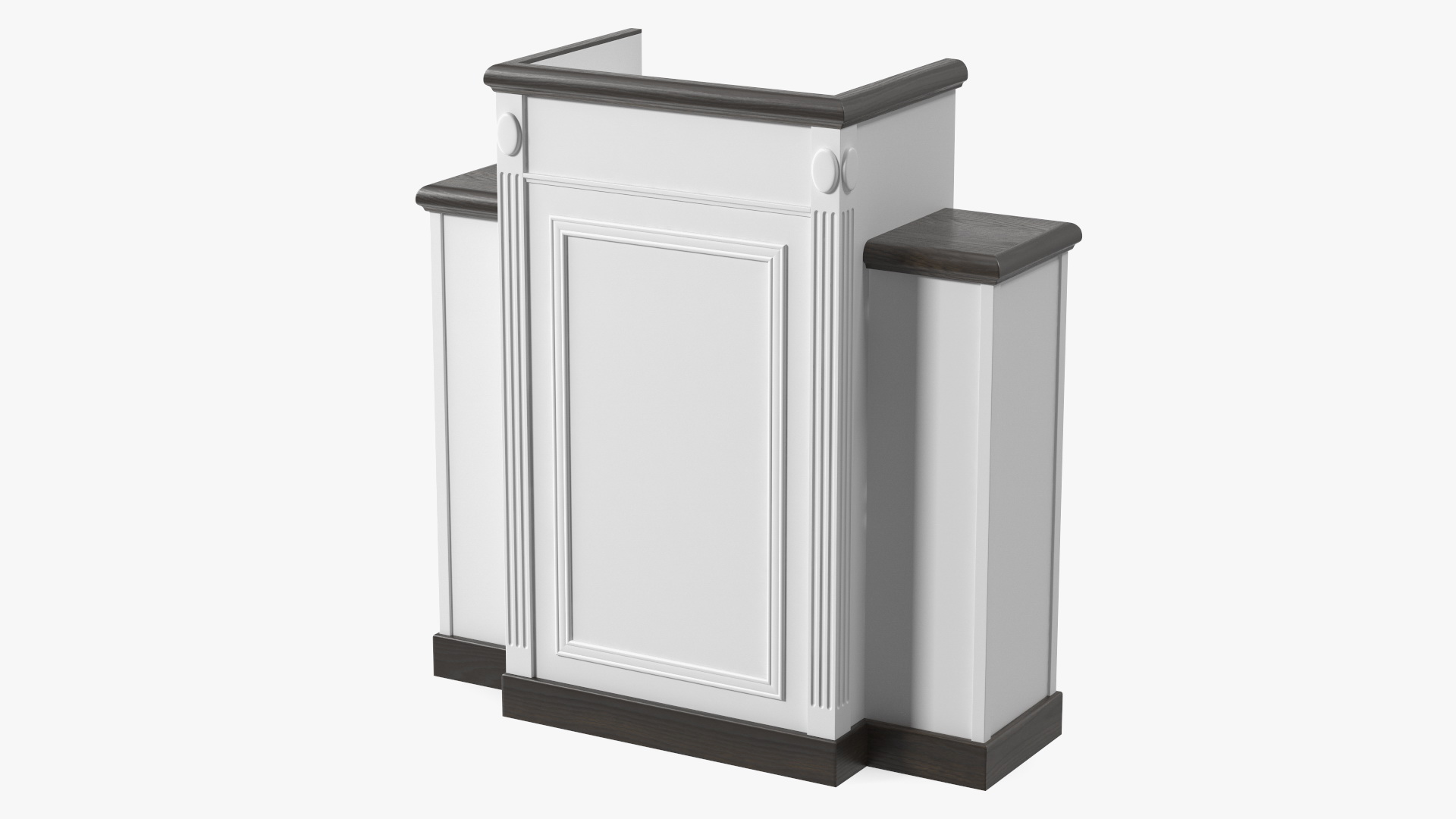 Church Furniture Pulpit White 3D model