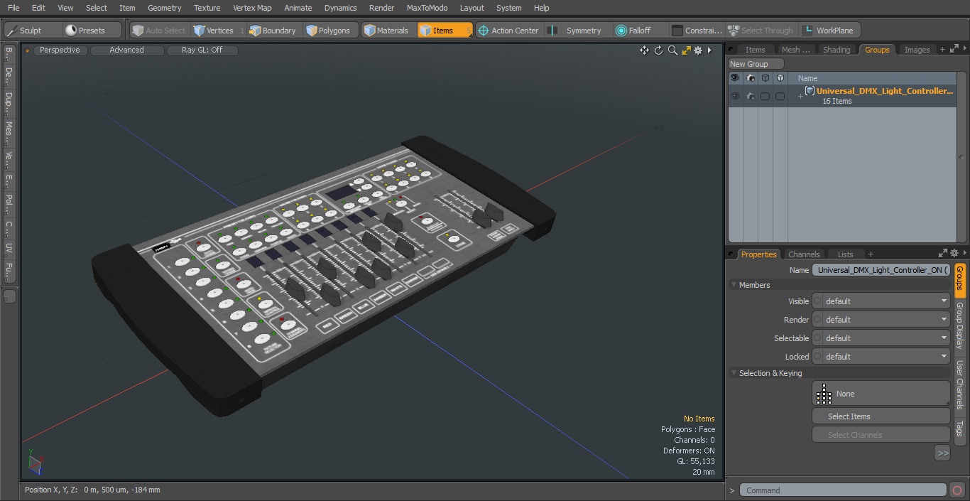 3D Universal DMX Light Controller ON model