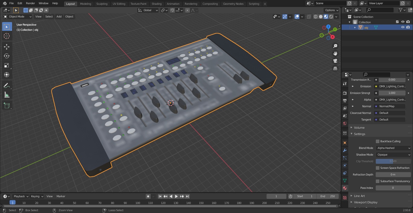 3D Universal DMX Light Controller ON model