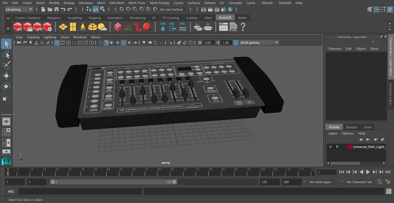 3D Universal DMX Light Controller ON model