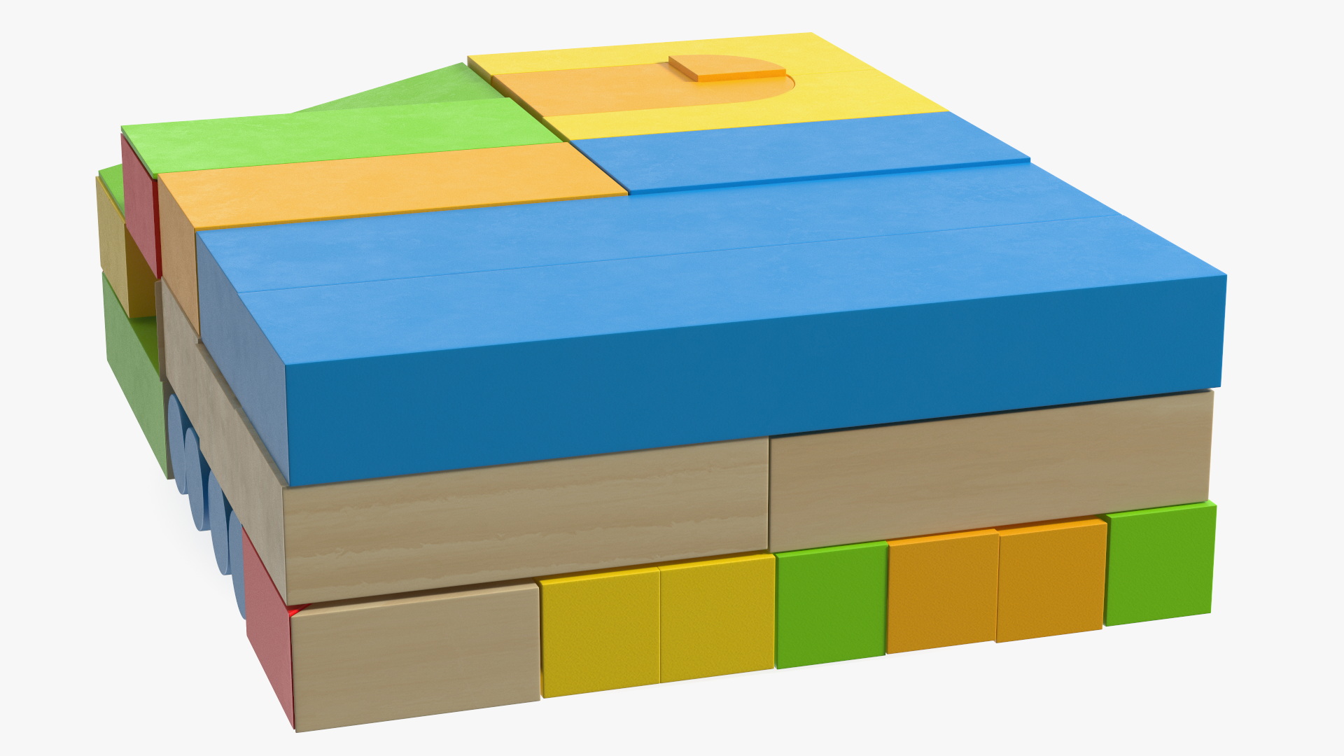 3D Wooden Constructor Colored