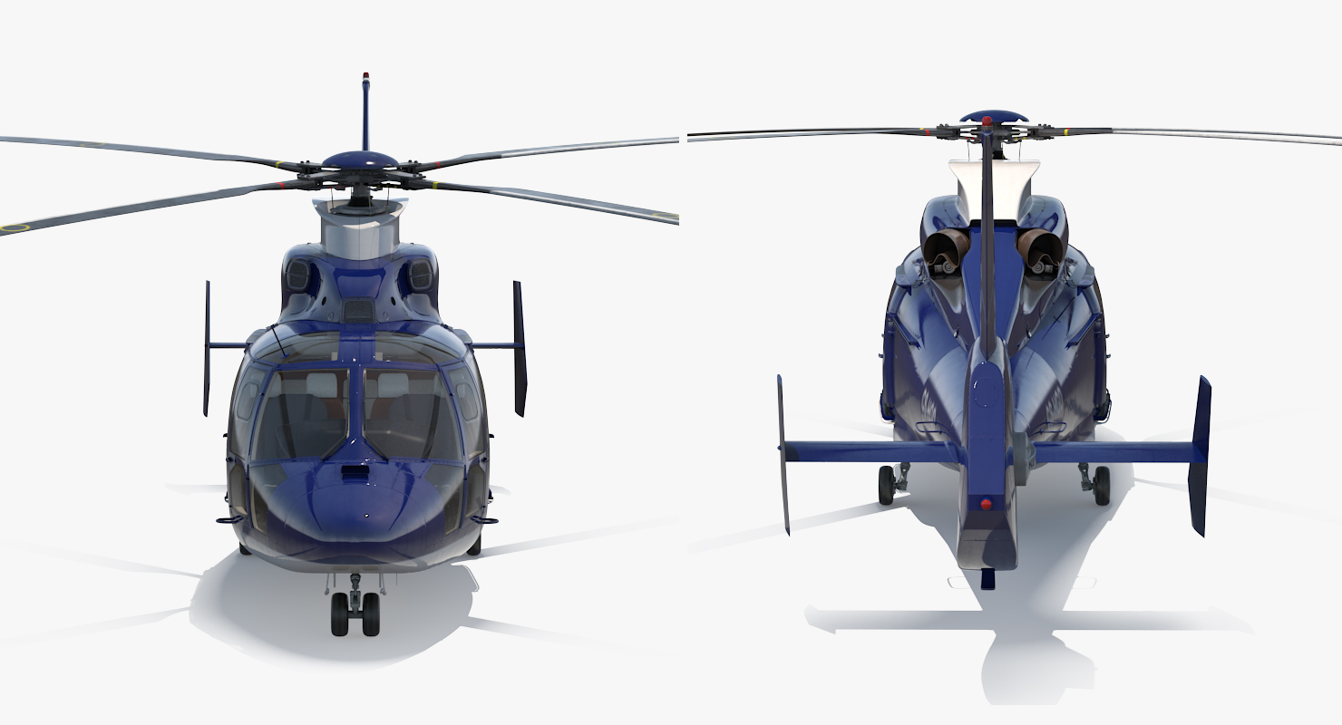 3D Civil Helicopter Eurocopter SA 365 C Dauphin Rigged