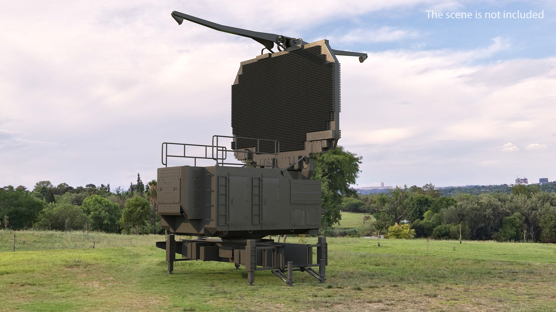 3D Long Range Surveillance Radar TOMBSTONE 64N6 Rigged