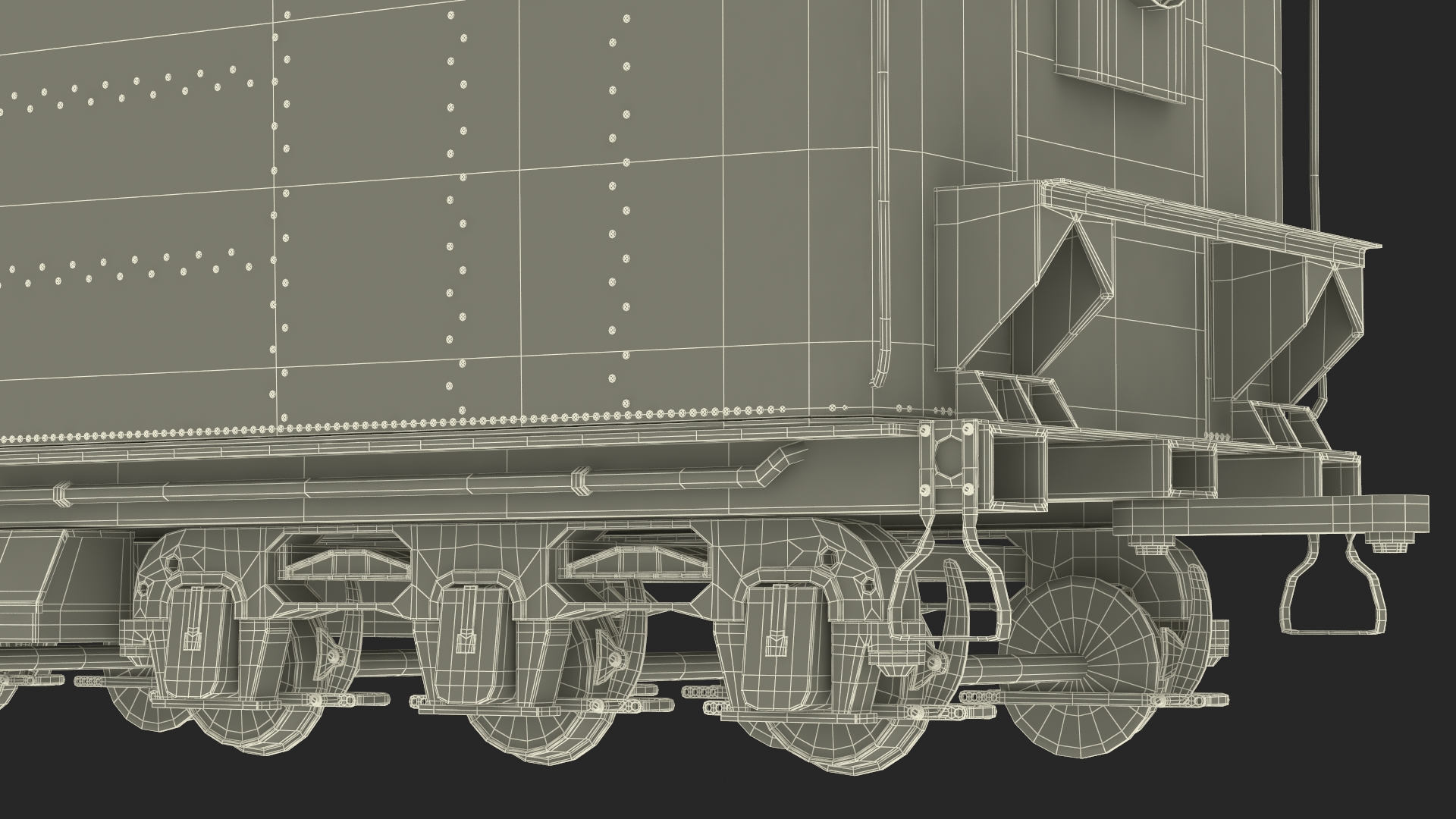 3D Steam Locomotive Tender model