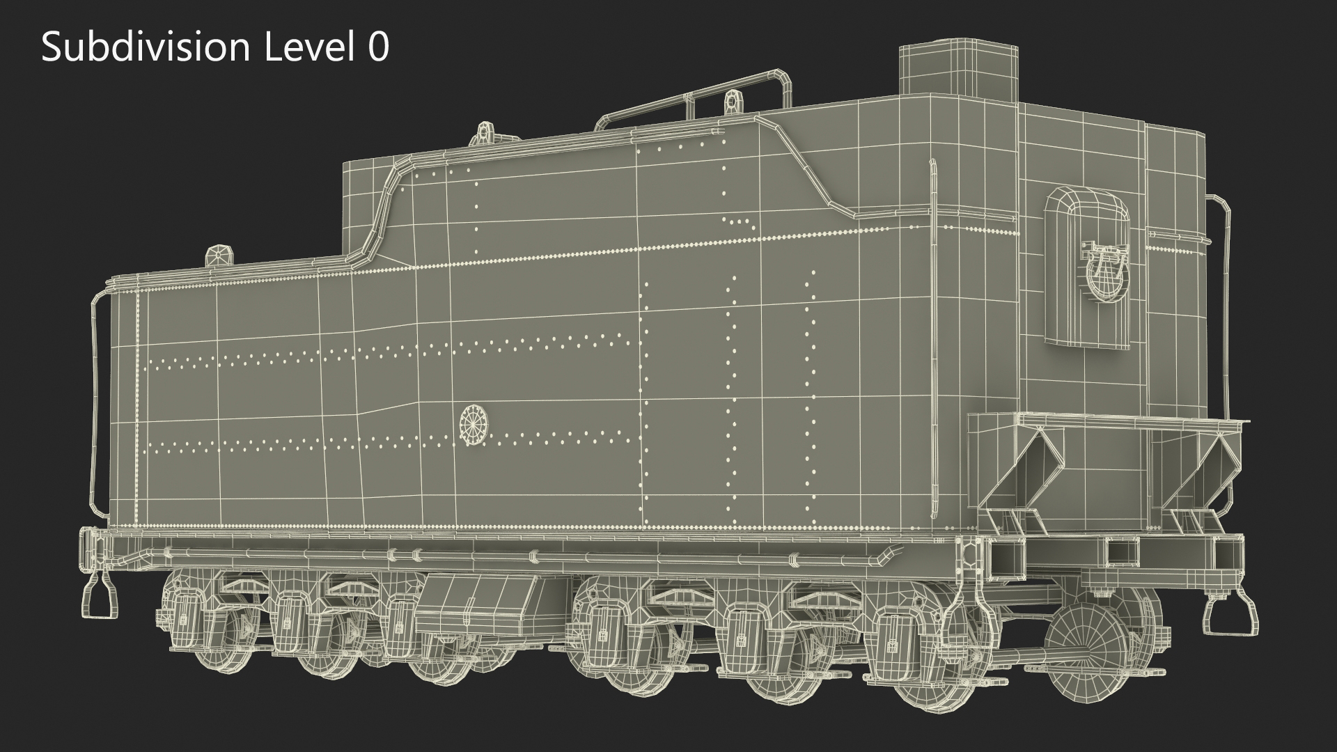 3D Steam Locomotive Tender model