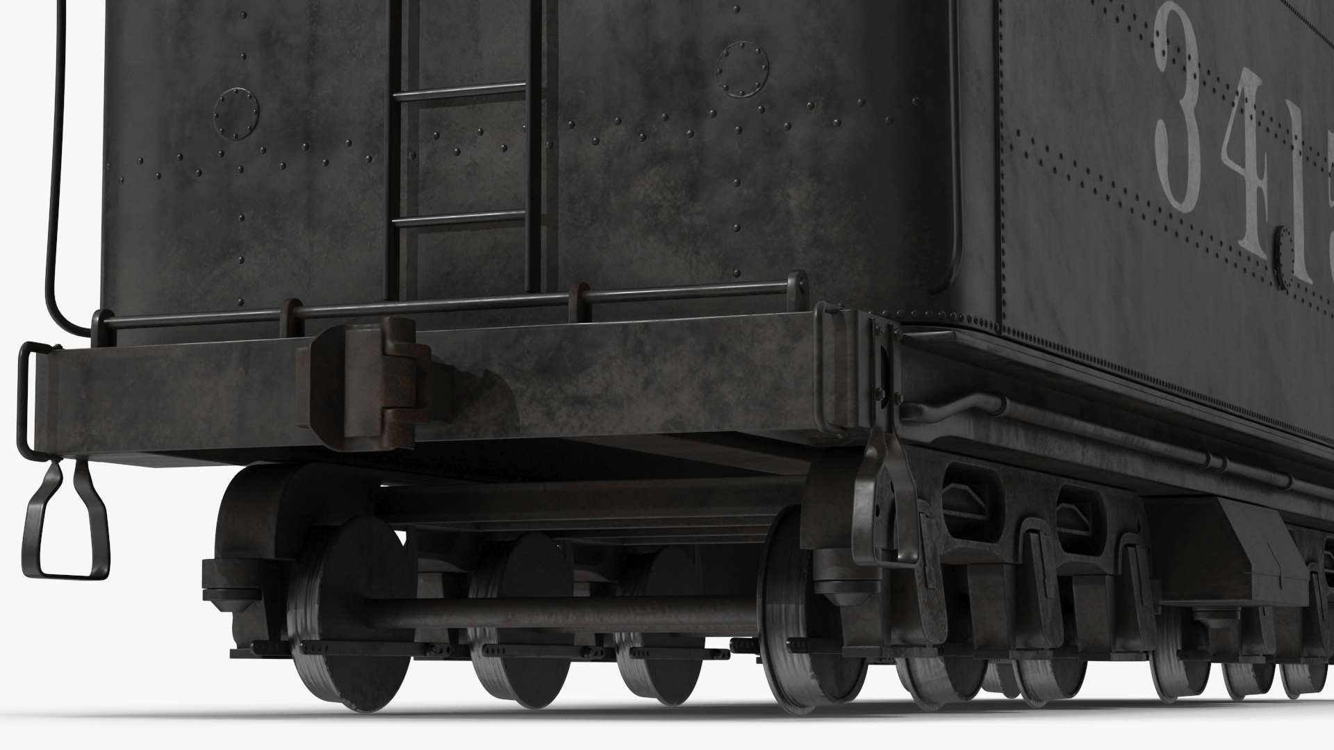 3D Steam Locomotive Tender model