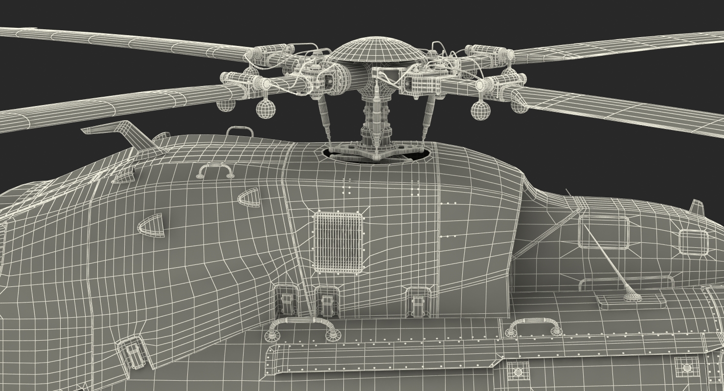 3D model Kawasaki BK 117 Air Ambulance Helicopter