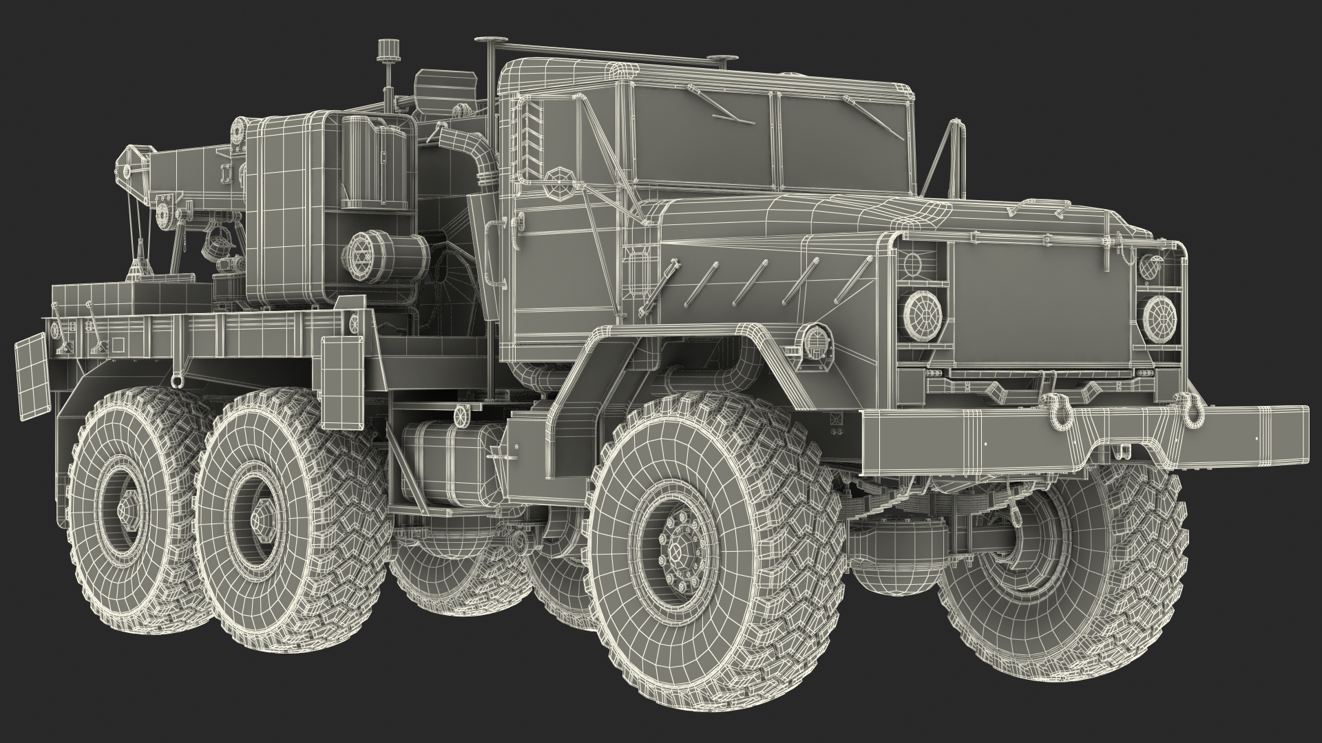 M939 Military Wrecker Green 3D