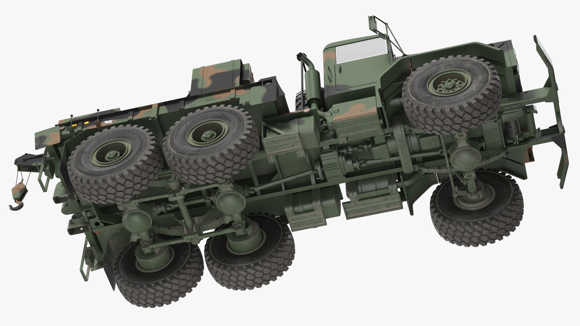 M939 Military Wrecker Green 3D