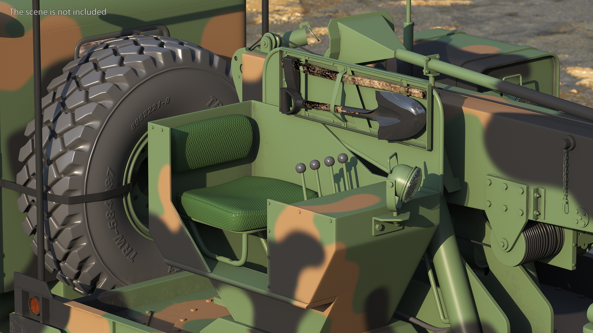 M939 Military Wrecker Green 3D