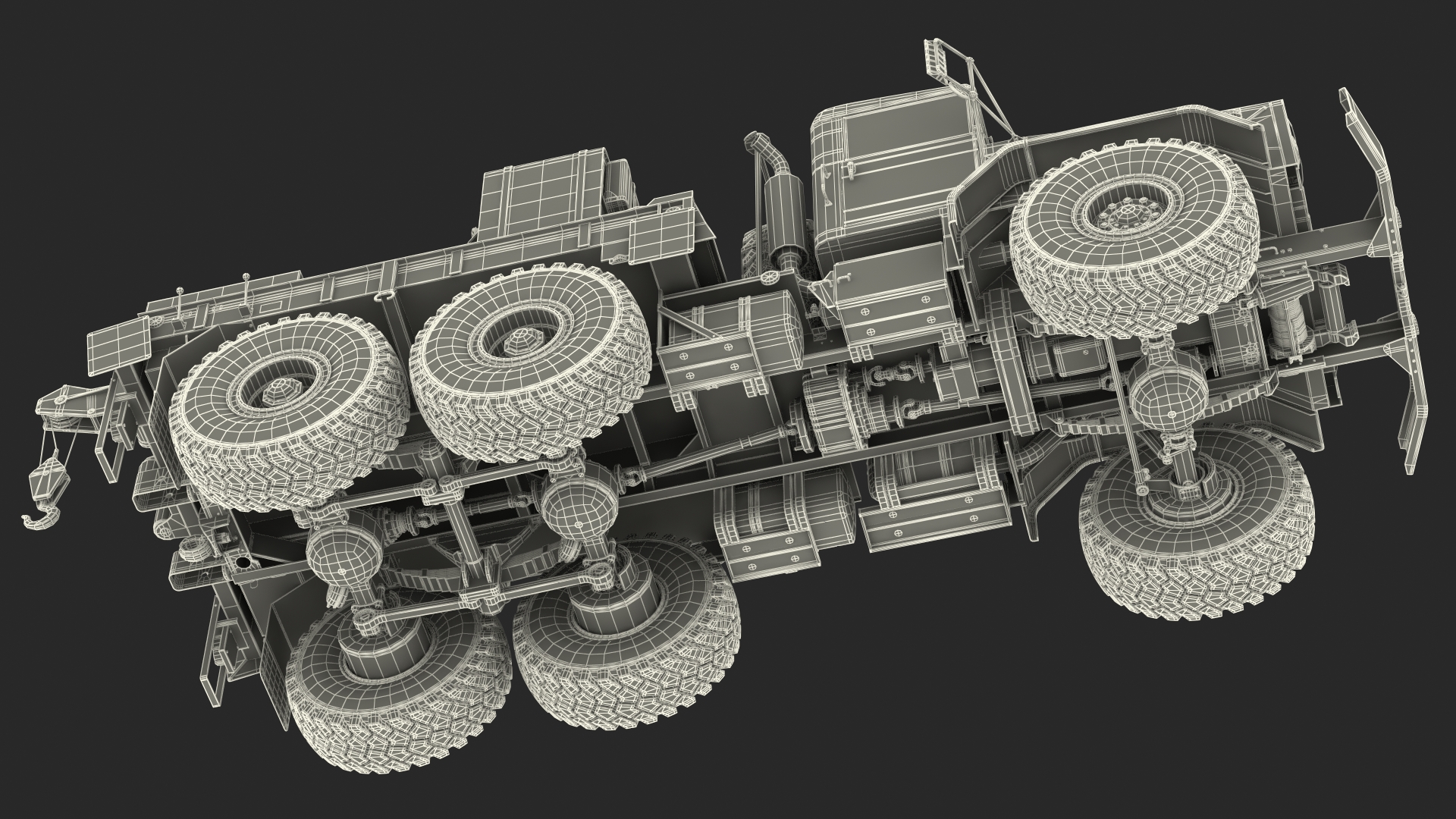 M939 Military Wrecker Green 3D