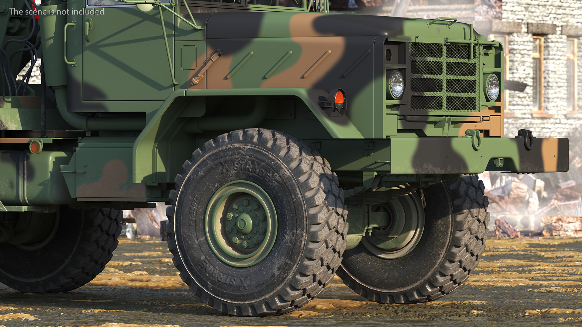 M939 Military Wrecker Green 3D