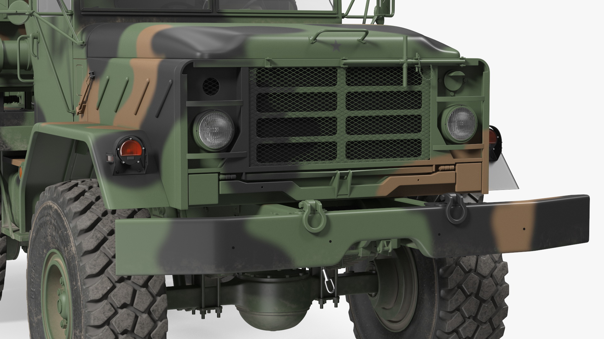 M939 Military Wrecker Green 3D