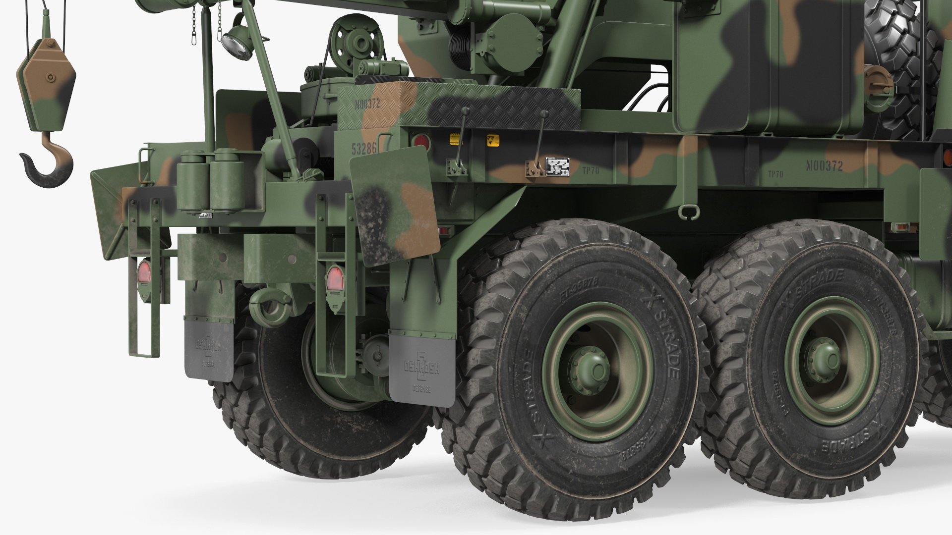 M939 Military Wrecker Green 3D