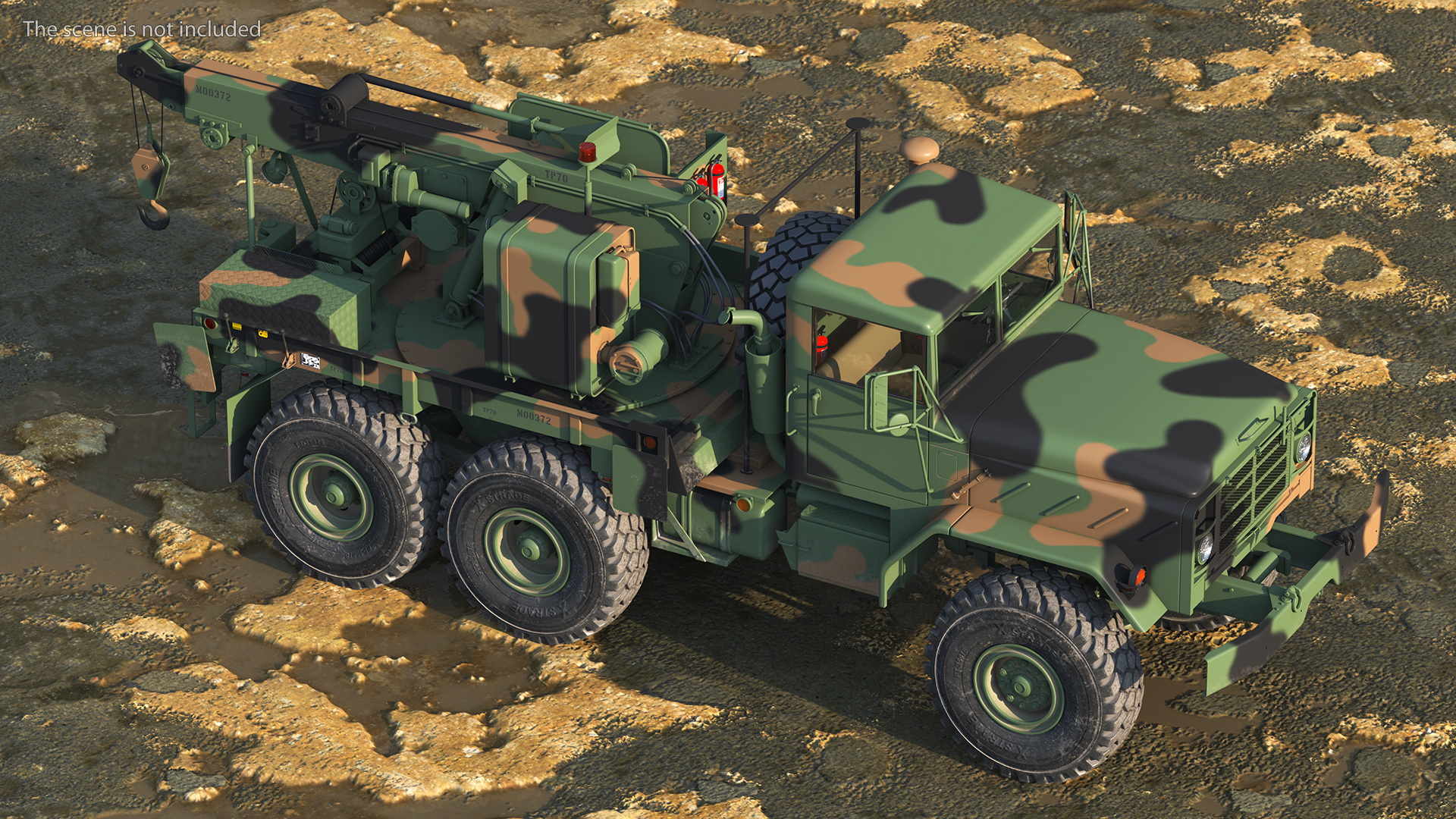 M939 Military Wrecker Green 3D