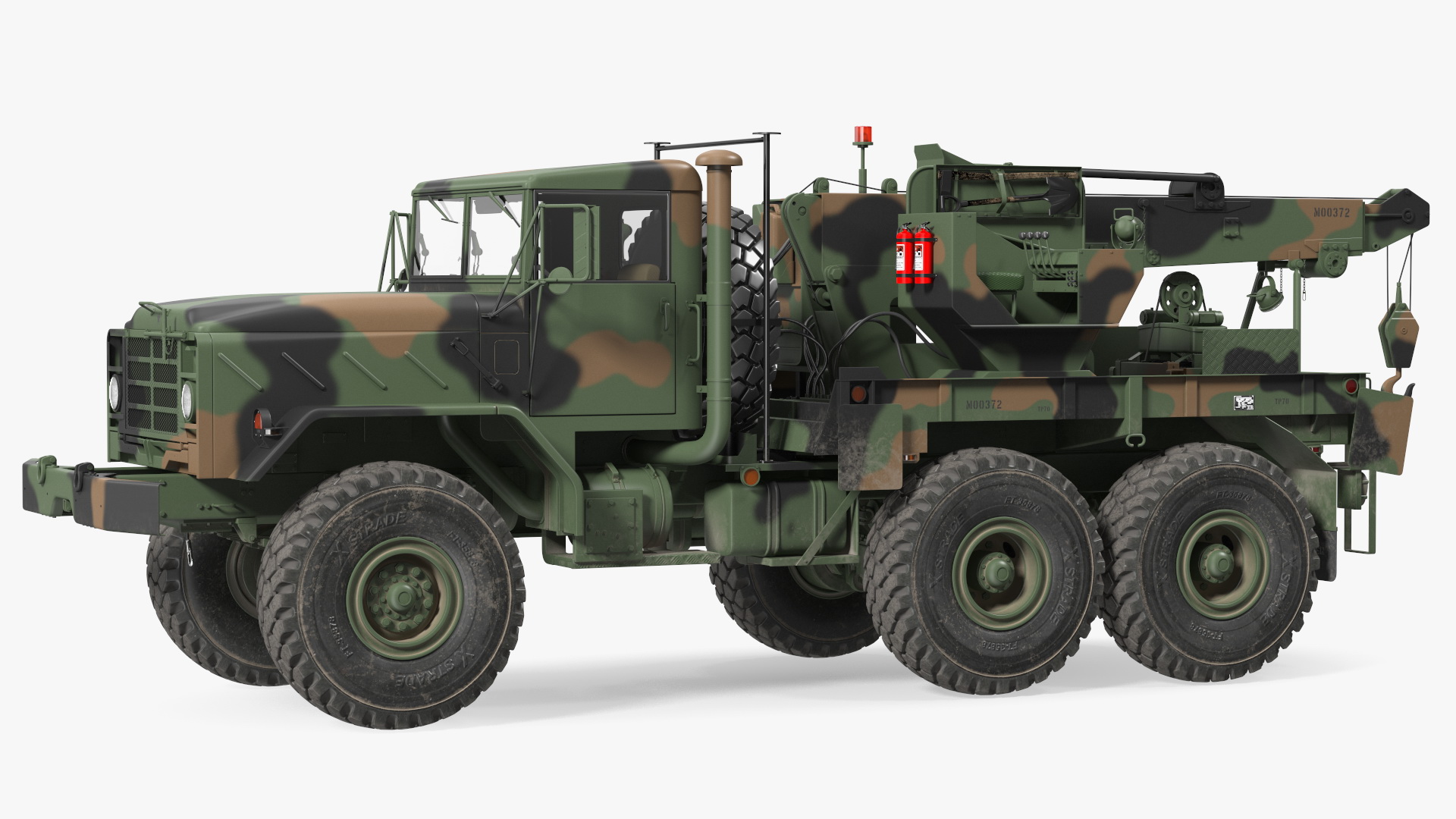 M939 Military Wrecker Green 3D