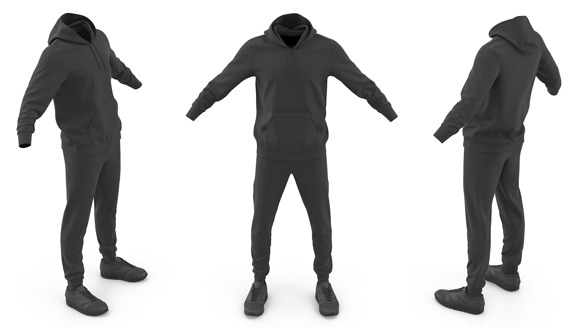 3D Work Out Outfit Black