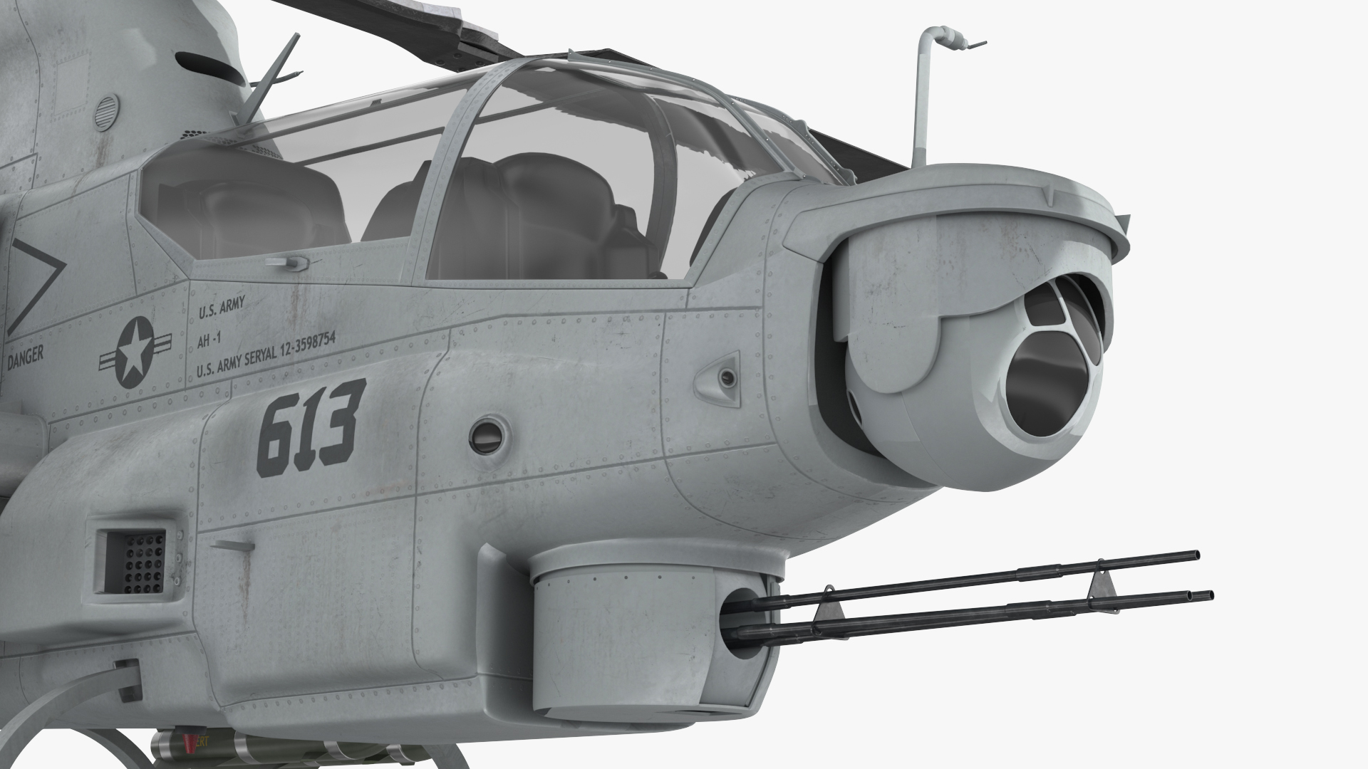 3D Bell AH-1Z Attack Helicopter model