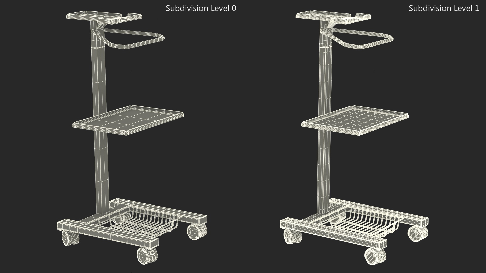 Medical Cart on Wheels 3D