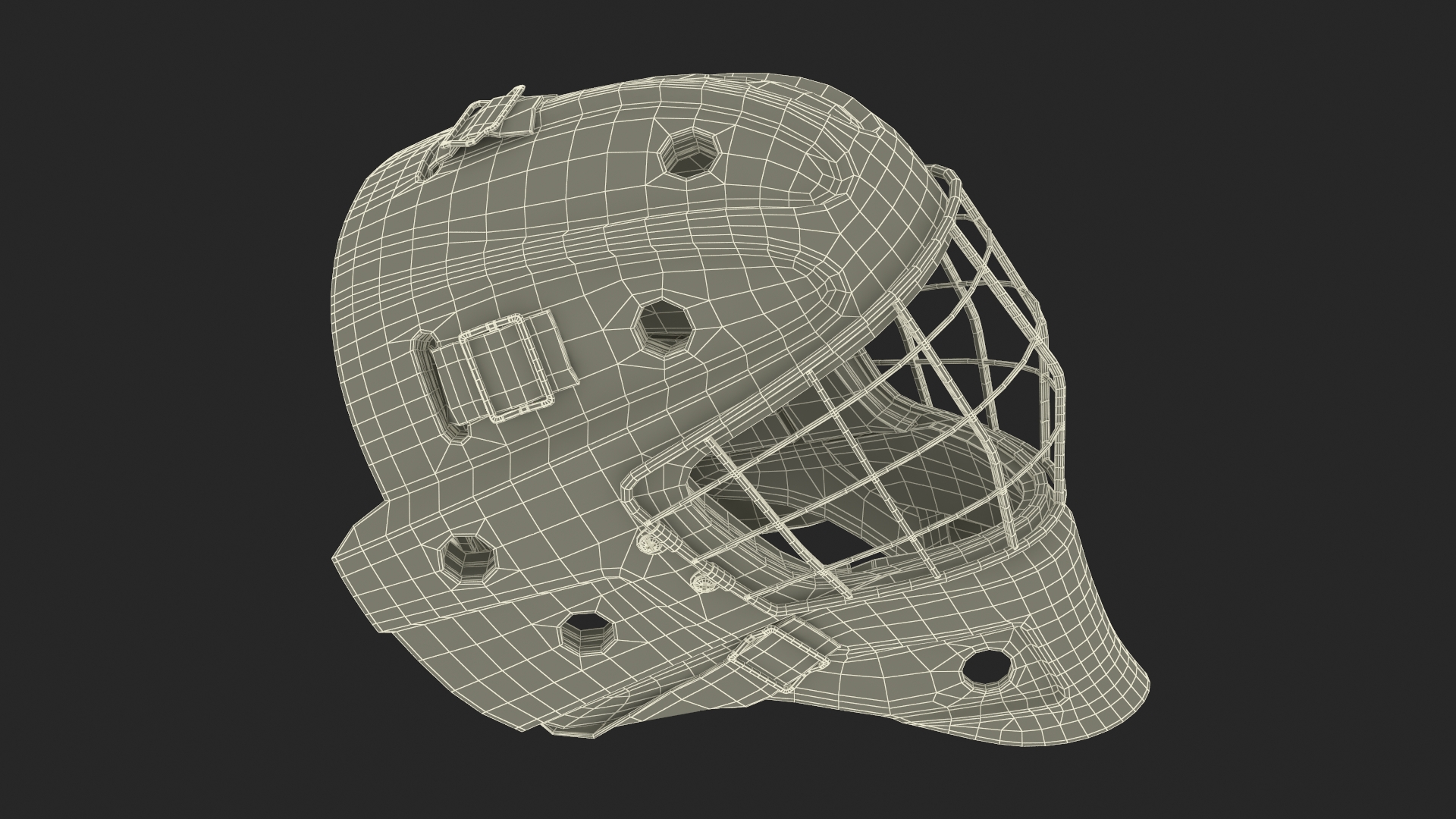 Ice Hockey Goalie Helmet 3D model