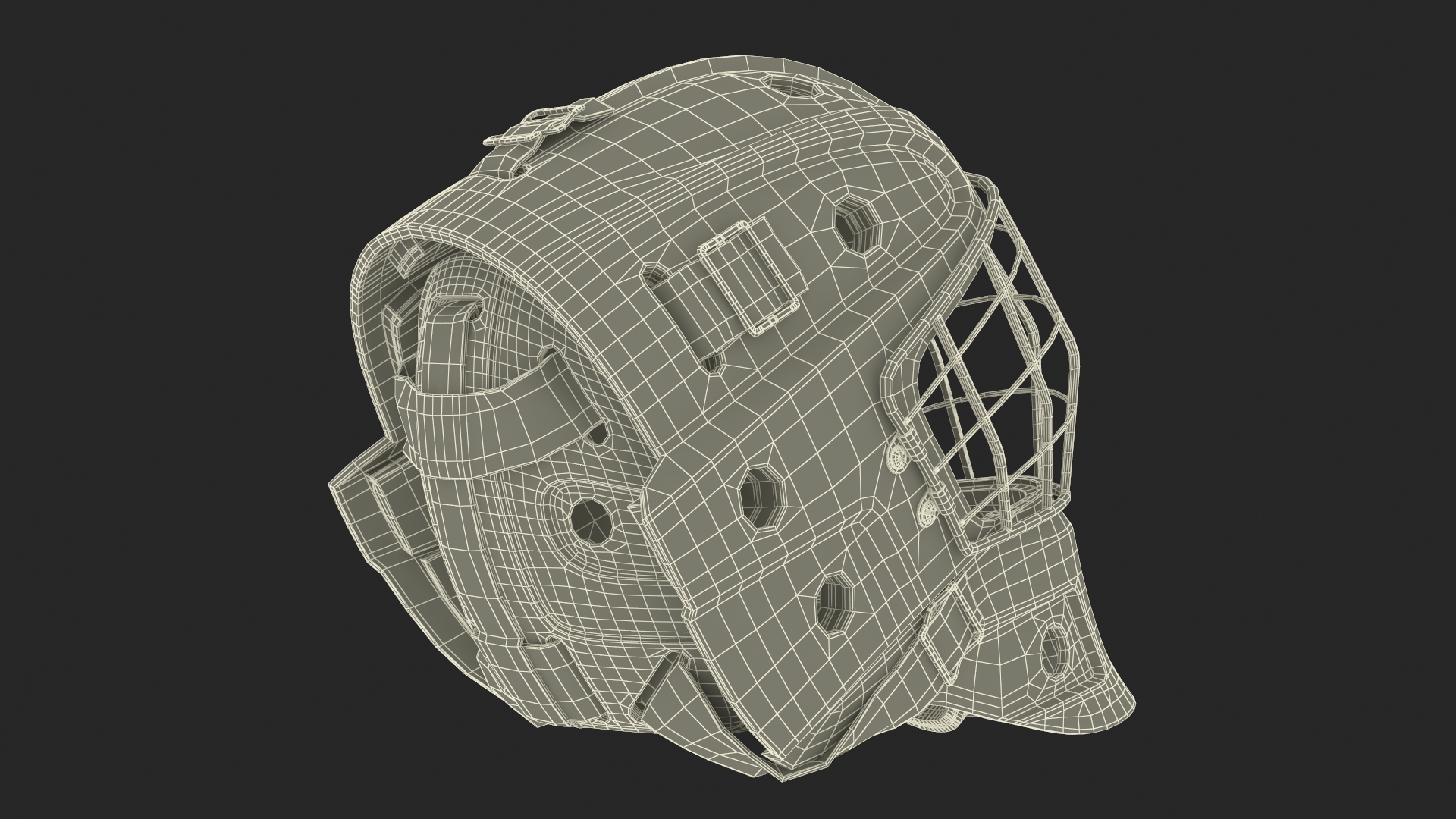 Ice Hockey Goalie Helmet 3D model