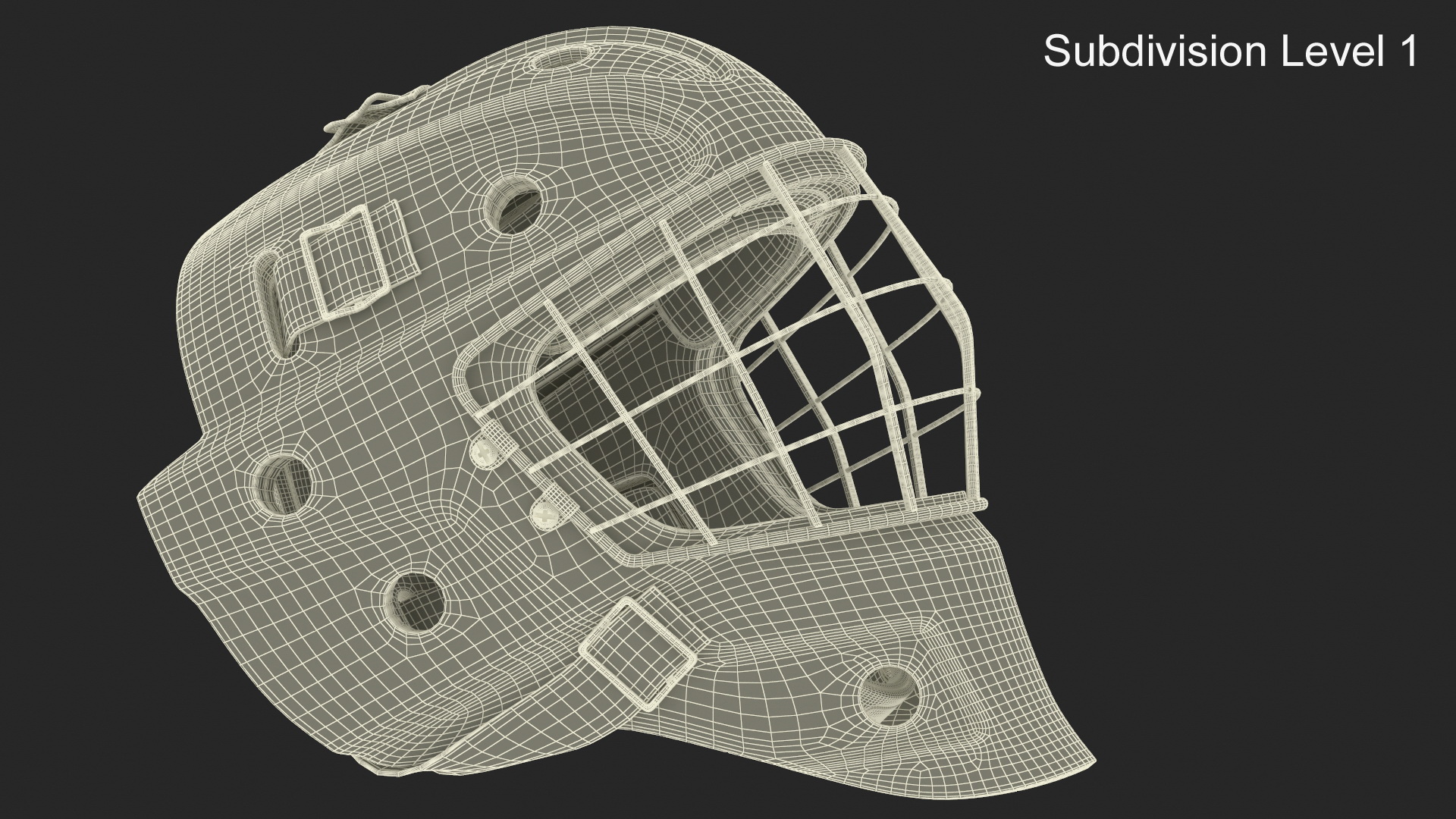 Ice Hockey Goalie Helmet 3D model