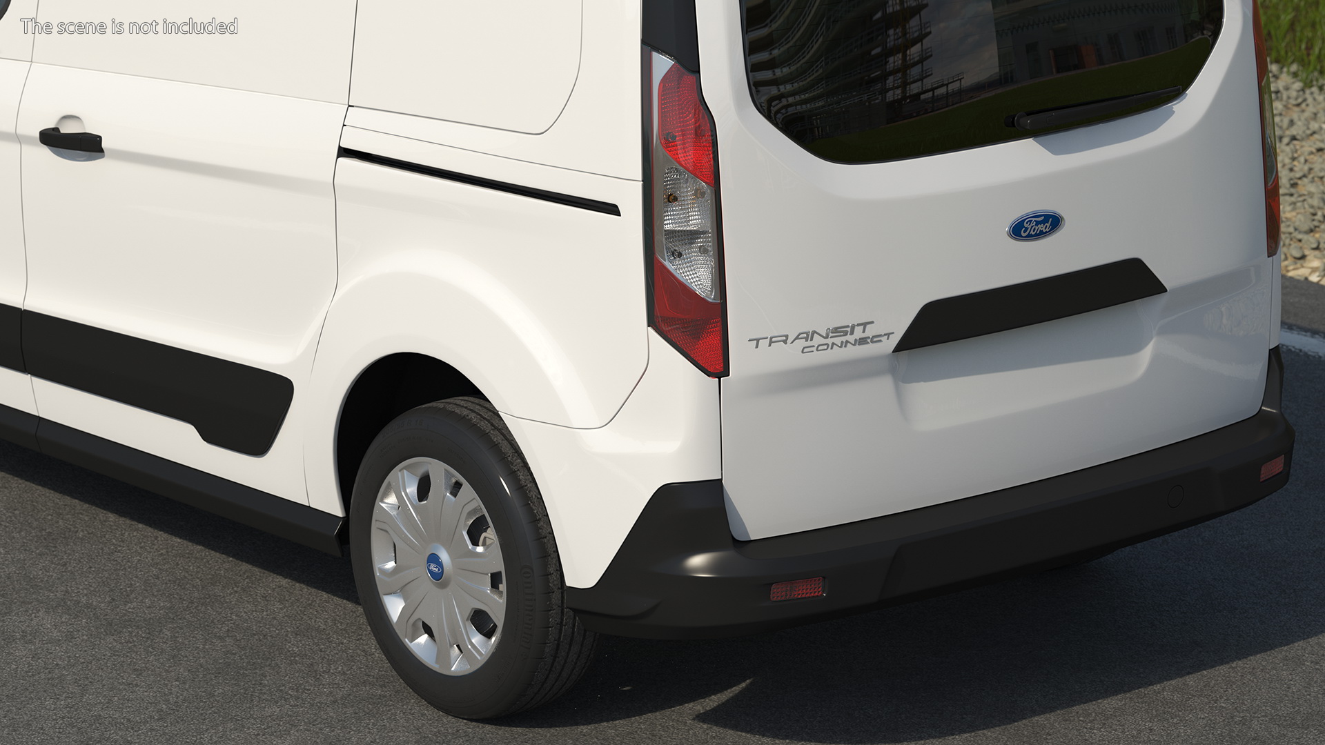 3D Ford Transit Connect Tailgate Simple Interior White